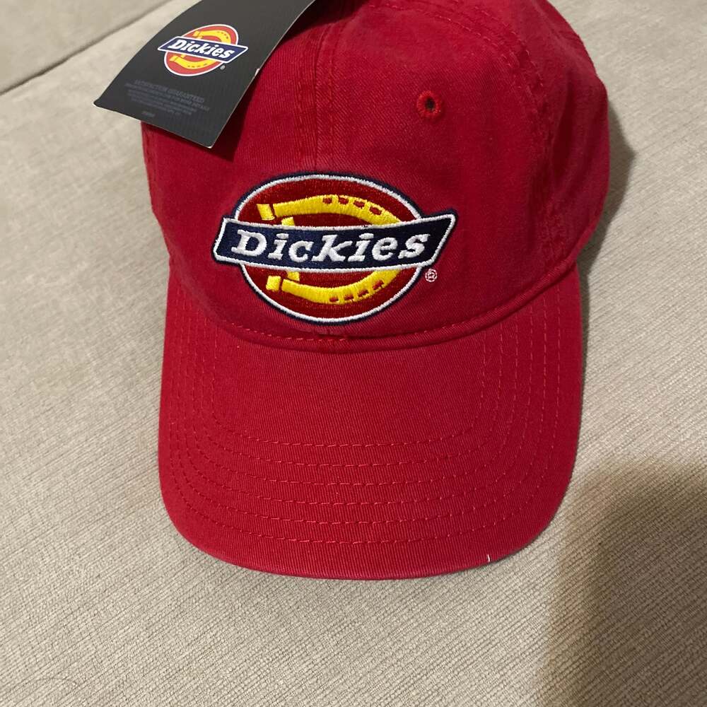 Dickies Red Baseball Cap Adjustable Dad Hat